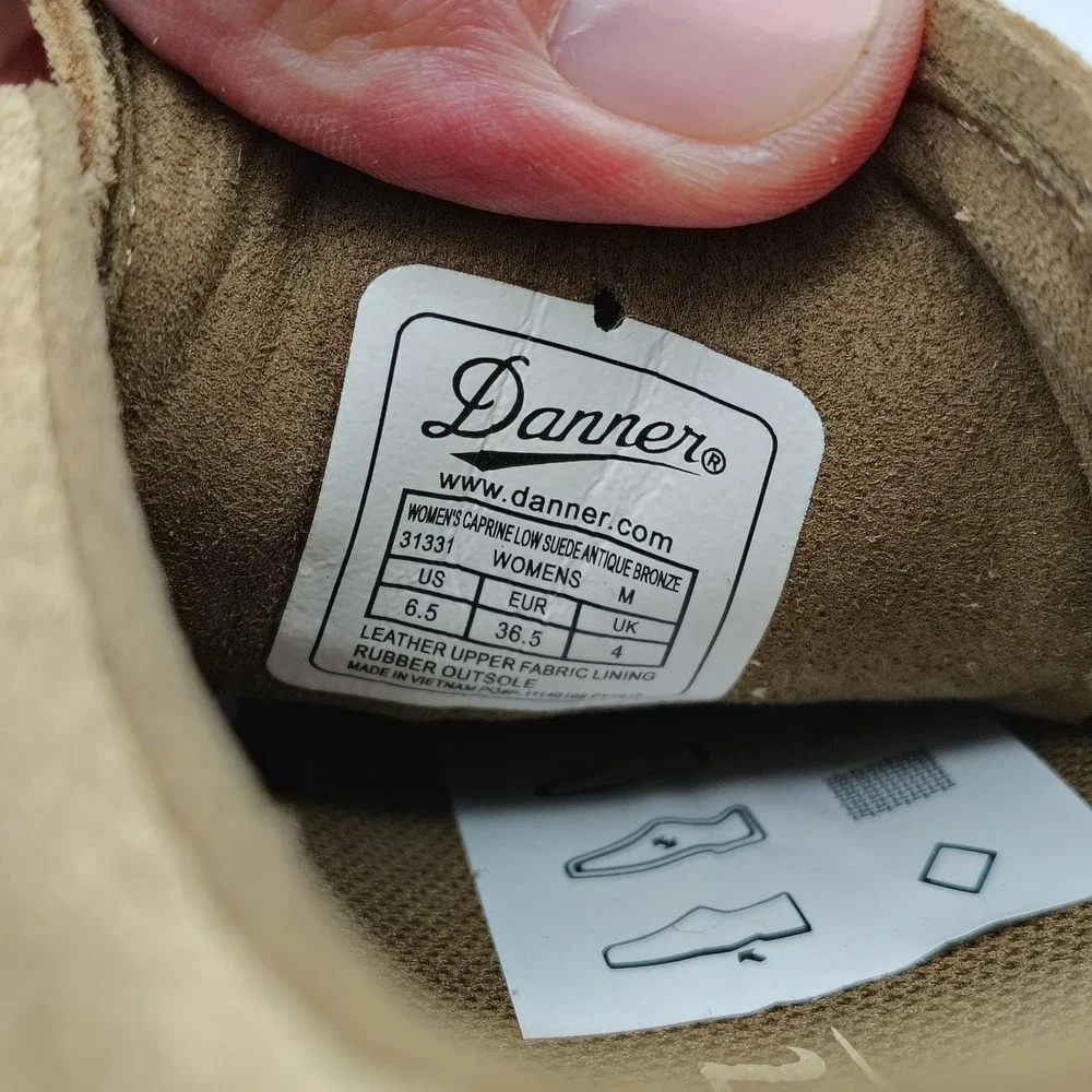 Danner Womens Caprine Low Suede Antique Bronze Hiking Walking Vibram Shoes 6.5